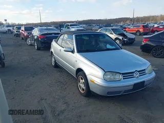 2002 Volkswagen Cabrio GLS with VIN 3VWCC21VX2M813501, listed as a IAAI auction lot 41604156 with 147,873 mi miles and . Bid and sale history available at DreamBid. Image 1.