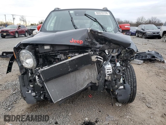 2023 Jeep Renegade Upland with VIN ZACNJDB10PPP37118, listed as a Copart auction lot 83315174 with 6,541 mi miles and Salvage title. Bid and sale history available at DreamBid. Image 5.