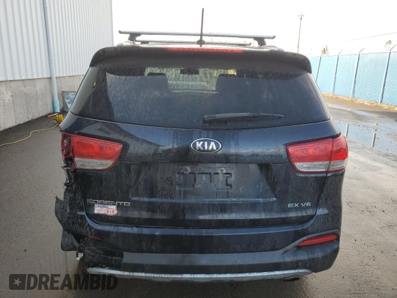 2016 Kia Sorento EX with VIN 5XYPHDA53GG161746, listed as a Copart auction lot 50689665 with 164,157 mi miles and Salvage Title. Bid and sale history available at carsss.com. Image 6.