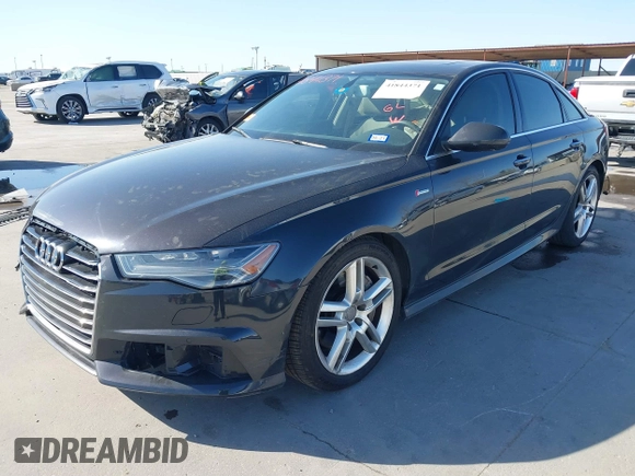 2016 Audi A6 3.0T Premium Plus with VIN WAUFGAFC0GN093898, listed as a IAAI auction lot 41844371 with 71,189 mi miles. Bid and sale history available at carsss.com. Image 2.