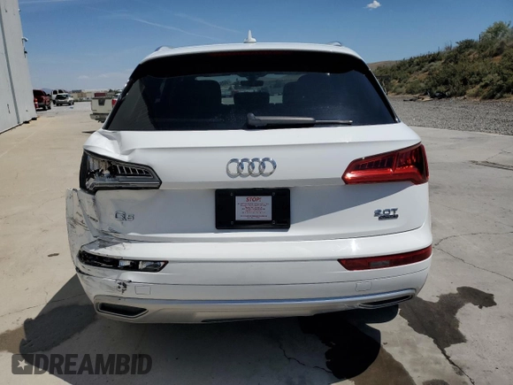 2018 Audi Q5 Premium with VIN WA1ANAFY2J2227182, listed as a Copart auction lot 60544075 with 33,851 mi miles and Salvage title. Bid and sale history available at DreamBid. Image 6.