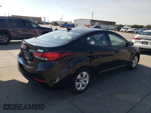 2016 Hyundai Elantra SE with VIN 5NPDH4AE6GH788680, listed as a Copart auction lot 66854804 with 113,073 mi miles and Salvage title. Bid and sale history available at DreamBid. Image 3.