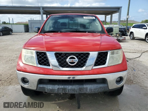2005 Nissan Frontier LE with VIN 1N6AD06W75C401925, listed as a Copart auction lot 57626735 with 191,886 mi miles and Clean title. Bid and sale history available at DreamBid. Image 5.