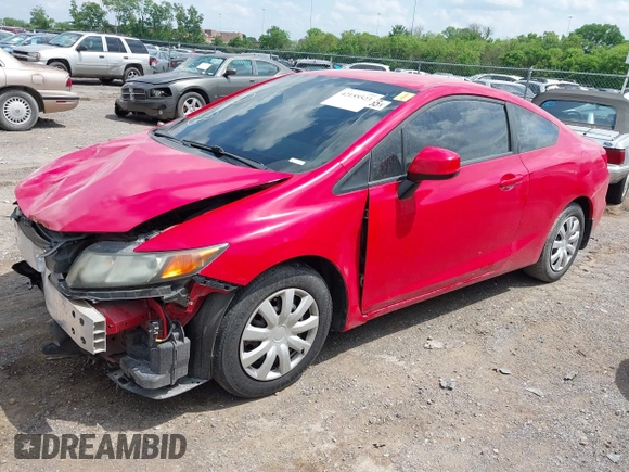 2012 Honda Civic Cpe LX with VIN 2HGFG3B54CH520915, listed as a IAAI auction lot 42155523 with 209,291 mi miles. Bid and sale history available at carsss.com. Image 2.