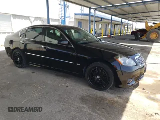 2008 Infiniti M with VIN JNKAY01E08M604254, listed as a Copart auction lot 57499825 with 108,473 mi miles and Salvage title. Bid and sale history available at DreamBid. Image 4.