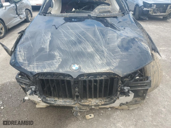 2022 BMW X7 M50i with VIN 5UXCX6C04N9J36012, listed as a Copart auction lot 55526554 with 0 mi miles and Salvage Title. Bid and sale history available at carsss.com. Image 12.