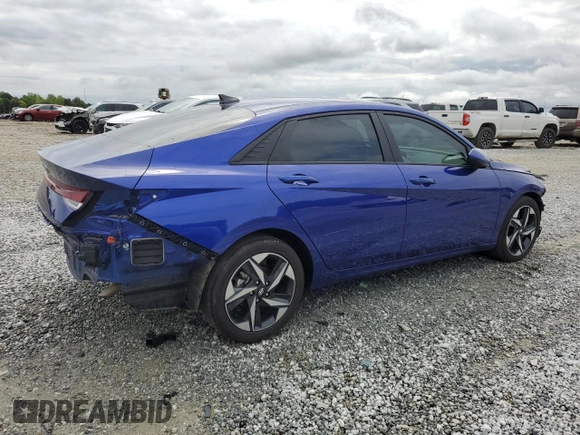 2023 Hyundai Elantra SEL with VIN KMHLS4AG0PU478394, listed as a Copart auction lot 51831975 with 13,982 mi miles and Salvage Title. Bid and sale history available at DreamBid. Image 3.