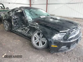 2014 Ford Mustang V6 with VIN 1ZVBP8AM5E5284026, listed as a IAAI auction lot 41861609 with 123,352 mi miles. Bid and sale history available at carsss.com. Image 1.