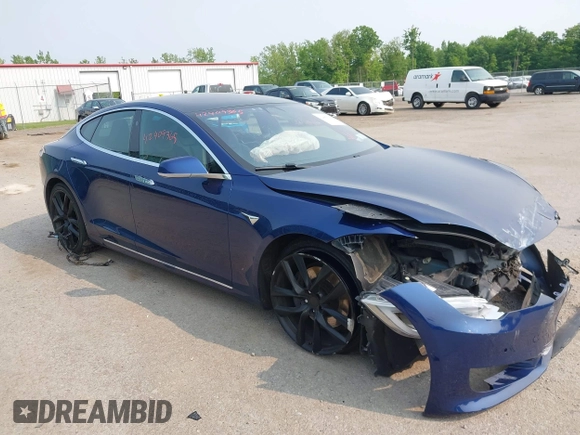 2017 Tesla Model S 100D with VIN 5YJSA1E27HF192505, listed as a IAAI auction lot 42409365 with 111,881 mi miles and . Bid and sale history available at DreamBid. Image 1.