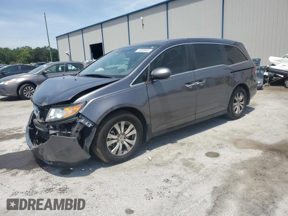 2016 Honda Odyssey EX-L with VIN 5FNRL5H60GB056665, listed as a Copart auction lot 53809485 with 189,197 mi miles and Salvage Title. Bid and sale history available at carsss.com. Image 1.