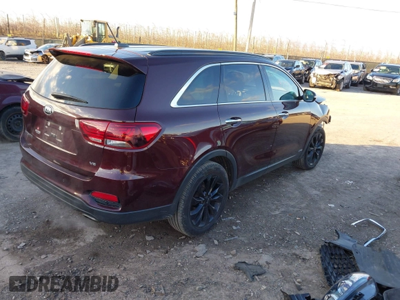 2020 Kia Sorento LX V6 with VIN 5XYPGDA55LG694789, listed as a IAAI auction lot 41224777 with 50,121 mi miles. Bid and sale history available at carsss.com. Image 4.