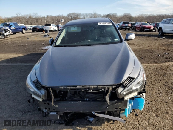2019 Infiniti Q50 3.0t LUXE with VIN JN1EV7AR0KM593743, listed as a Copart auction lot 83748304 with 70,650 mi miles and Salvage Title. Bid and sale history available at carsss.com. Image 5.
