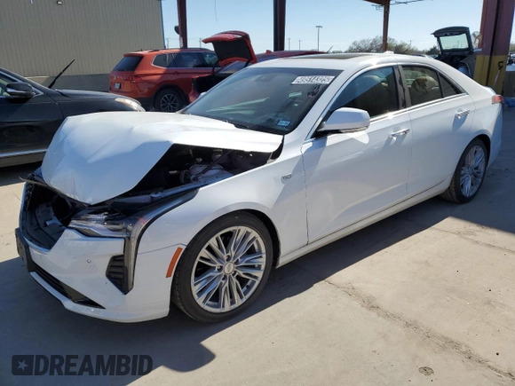 2023 Cadillac CT4 Premium Luxury z VIN 1G6DB5RK9P0134693, wystawiony jako Copart lot #49514325 z przebiegiem 42 826 mil mil oraz Czysty tytuł • Clean title. Historia ofert i sprzedaży dostępna na DreamBid. Obrazek 1.