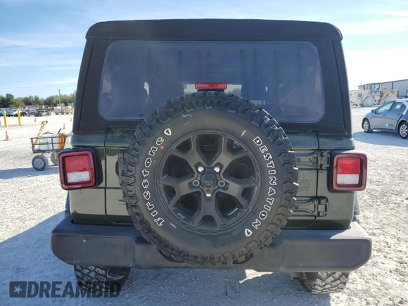 2020 Jeep Wrangler Willys with VIN 1C4GJXAG8LW285550, listed as a Copart auction lot 41337045 with 24,388 mi miles and Salvage title. Bid and sale history available at DreamBid. Image 6.