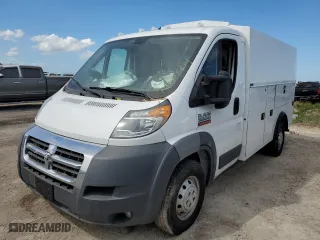 2017 Ram ProMaster Cutaway with VIN 3C7WRVKG8HE530035, listed as a Copart auction lot 74603454 with 0 mi miles and Salvage Title. Bid and sale history available at carsss.com. Image 1.