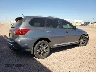2018 Nissan Pathfinder Platinum z VIN 5N1DR2MN5JC644324, wystawiony jako Copart lot #47608265 z przebiegiem 116 157 mil mil oraz Szkoda całkowita • Salvage title. Historia ofert i sprzedaży dostępna na DreamBid. Obrazek 3.