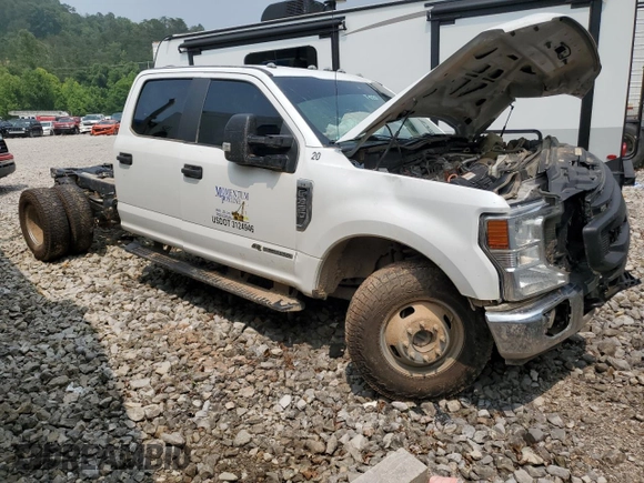 2020 Ford F-350 XL with VIN 1FD8W3HT3LED87955, listed as a Copart auction lot 57363303 with Not provided miles and Salvage title. Bid and sale history available at DreamBid. Image 4.