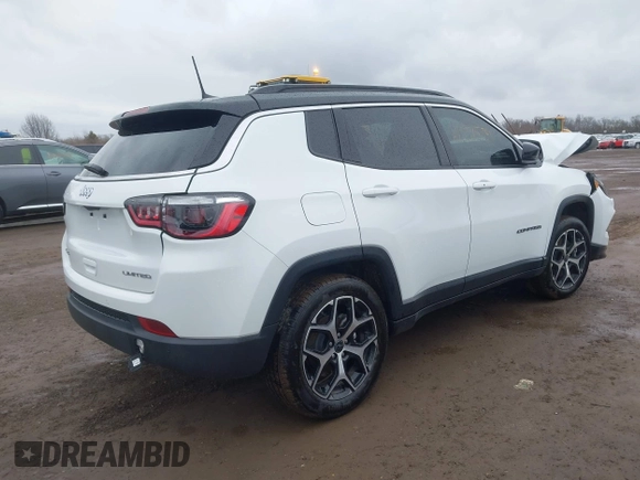 2025 Jeep Compass Limited with VIN 3C4NJDCNXST535957, listed as a IAAI auction lot 41227574 with 1,084 mi miles and . Bid and sale history available at DreamBid. Image 4.