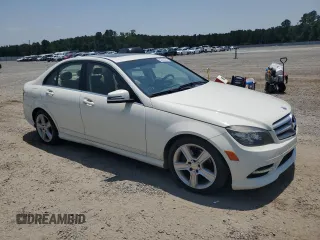 2011 Mercedes-Benz C 300 Sport with VIN WDDGF5EB8BR185097, listed as a Copart auction lot 62524365 with 166,313 mi miles and Salvage title. Bid and sale history available at DreamBid. Image 4.