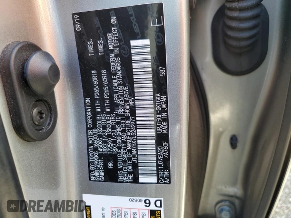2020 Lexus GX with VIN JTJAM7BX7L5242977, listed as a Copart auction lot 60740382 with 23,757 mi miles. Bid and sale history available at carsss.com. Image 10.