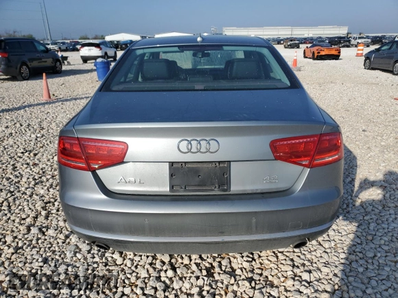 2012 Audi A8 with VIN WAURVAFD4CN023004, listed as a Copart auction lot 50181715 with 121,590 mi miles and Salvage title. Bid and sale history available at DreamBid. Image 6.