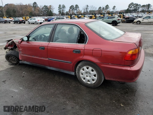 1999 Honda Civic LX with VIN 1HGEJ657XXL047414, listed as a Copart auction lot 83943154 with 300,098 mi miles and Salvage Title. Bid and sale history available at carsss.com. Image 2.