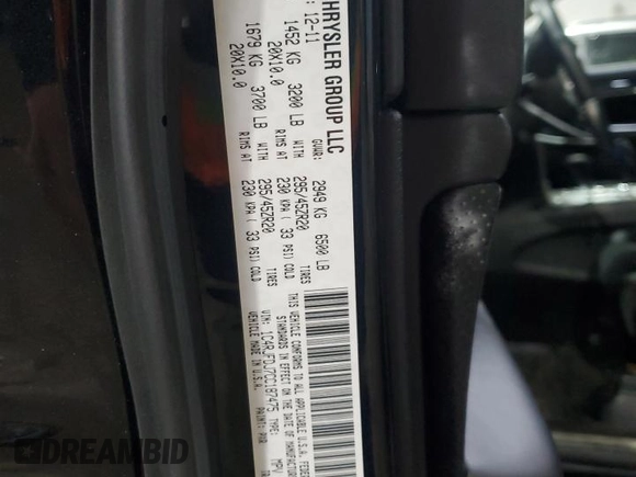2012 Jeep Grand Cherokee SRT8 with VIN 1C4RJFDJ7CC187475, listed as a Copart auction lot 45191285 with 133,748 mi miles and Salvage Title. Bid and sale history available at carsss.com. Image 13.