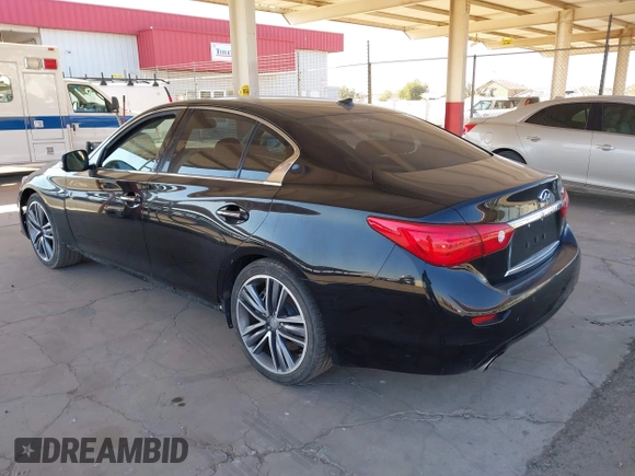 2014 Infiniti Q50 Premium with VIN JN1BV7AP9EM688811, listed as a IAAI auction lot 41483058 with 95,204 mi miles and . Bid and sale history available at DreamBid. Image 3.