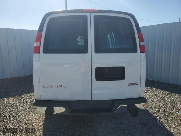 2022 GMC Savana Cargo Van with VIN 1GTW7AF76N1264390, listed as a Copart auction lot 83100184 with 23,313 mi miles and Salvage Title. Bid and sale history available at carsss.com. Image 6.