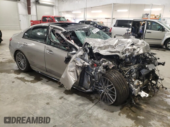 2024 Mercedes-Benz C 43 AMG with VIN W1KAF8HB8RR229631, listed as a Copart auction lot 81624764 with Not provided miles and Salvage title. Bid and sale history available at DreamBid. Image 4.