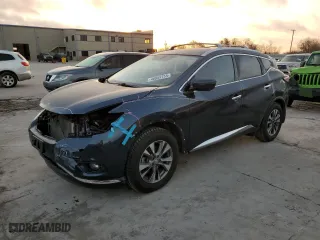 2017 Nissan Murano SL with VIN 5N1AZ2MG5HN183211, listed as a Copart auction lot 48859755 with 104,566 mi miles and Salvage Title. Bid and sale history available at carsss.com. Image 1.