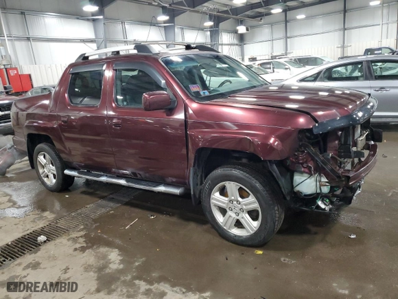 2010 Honda Ridgeline RTL with VIN 5FPYK1F59AB002068, listed as a Copart auction lot 45353325 with 157,260 mi miles and Salvage Title. Bid and sale history available at carsss.com. Image 4.