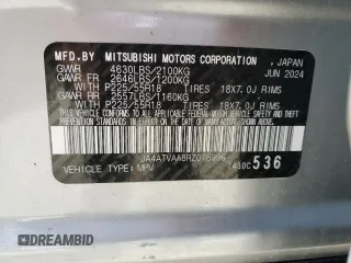 2024 Mitsubishi Eclipse Cross LE with VIN JA4ATVAA8RZ078996, listed as a Copart auction lot 60201895 with 17,054 mi miles and Clean title. Bid and sale history available at DreamBid. Image 14.