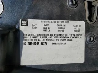 2004 Chevrolet Malibu Maxx LT z VIN 1G1ZU64854F199279, wystawiony jako Copart lot #56154575 z przebiegiem 235 255 mil mil oraz Szkoda całkowita • Salvage title. Historia ofert i sprzedaży dostępna na DreamBid. Obrazek 14.