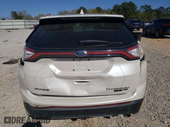 2017 Ford Edge Titanium with VIN 2FMPK4K88HBC47677, listed as a Copart auction lot 50040085 with 37,522 mi miles and Salvage Title. Bid and sale history available at carsss.com. Image 6.