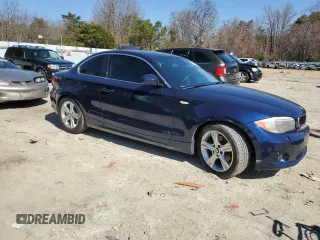 2013 BMW 1 Series 128i with VIN WBAUP9C58DVS94598, listed as a Copart auction lot 49297605 with 108,893 mi miles and Salvage title. Bid and sale history available at DreamBid. Image 4.