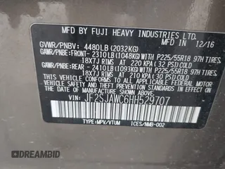 2017 Subaru Forester Touring z VIN JF2SJAWC6HH529707, wystawiony jako IAAI lot #42401138 z przebiegiem 172 868 mil mil oraz . Historia ofert i sprzedaży dostępna na DreamBid. Obrazek 9.