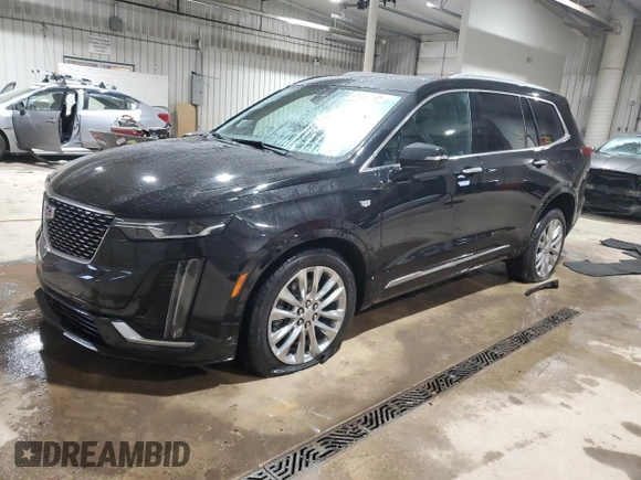 2021 Cadillac XT6 Premium Luxury with VIN 1GYKPDRS0MZ204101, listed as a Copart auction lot 45460135 with 20,104 mi miles and Salvage title. Bid and sale history available at DreamBid. Image 1.