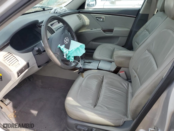 2009 Hyundai Azera GLS with VIN KMHFC46D89A360798, listed as a Copart auction lot 60381093 with 151,626 mi miles and Salvage Title. Bid and sale history available at carsss.com. Image 7.