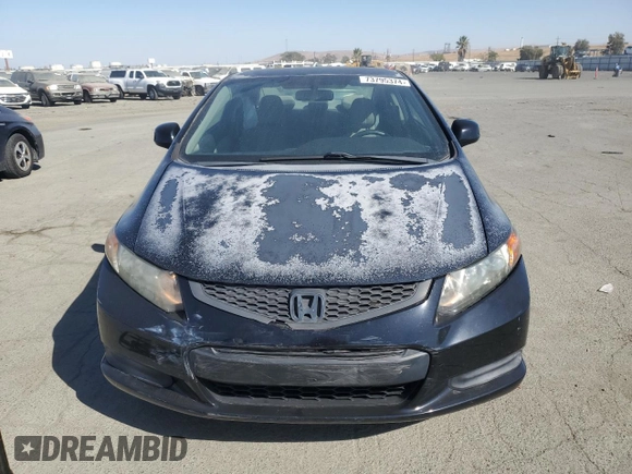 2012 Honda Civic Cpe LX with VIN 2HGFG3B56CH512492, listed as a Copart auction lot 73795374 with 72,973 mi miles and Salvage Title. Bid and sale history available at carsss.com. Image 5.