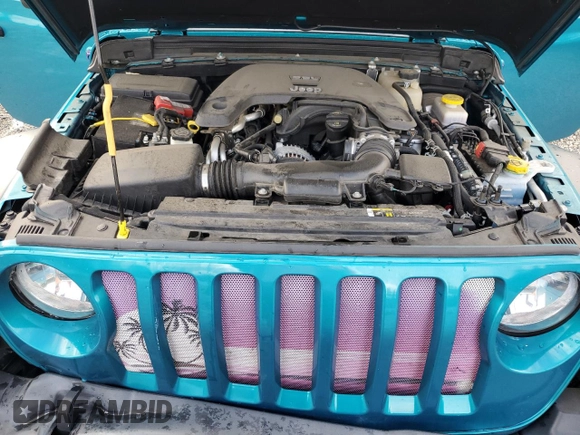 2020 Jeep Wrangler Unlimited Sport S with VIN 1C4HJXDG9LW215121, listed as a Copart auction lot 51292305 with 35,100 mi miles and Salvage title. Bid and sale history available at DreamBid. Image 12.