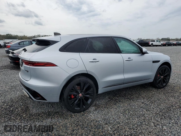 2021 Jaguar F-Pace R-Dynamic S with VIN SADCT2FU1MA663897, listed as a Copart auction lot 85629124 with 60,305 mi miles and Salvage title. Bid and sale history available at DreamBid. Image 3.