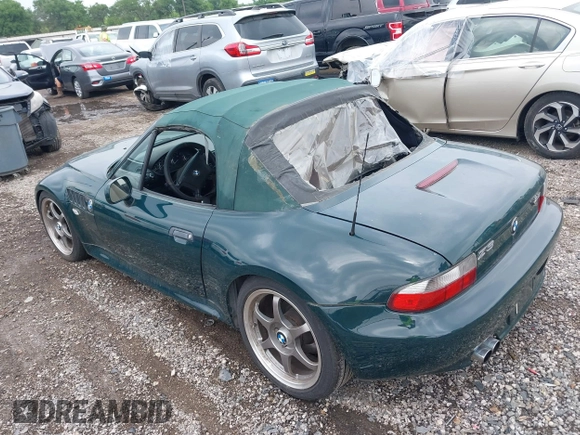 1999 BMW Z3 z VIN 4USCH3336XLF40956, wystawiony jako IAAI lot #41940092 z przebiegiem 198 612 mil mil oraz . Historia ofert i sprzedaży dostępna na DreamBid. Obrazek 3.