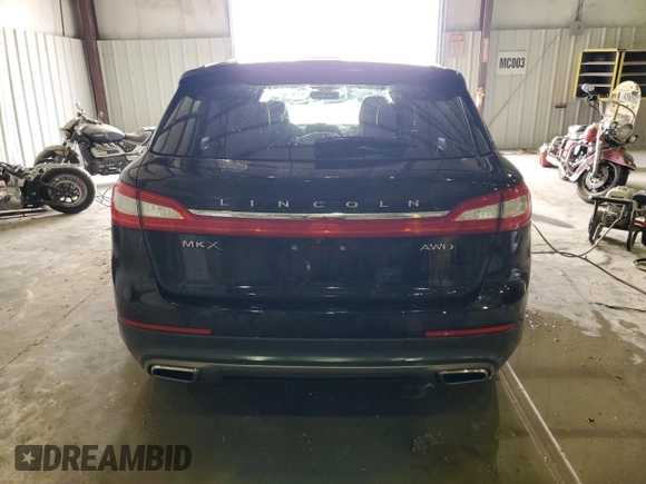 2016 Lincoln MKX Reserve with VIN 2LMTJ8LR1GBL68215, listed as a Copart auction lot 47885315 with 118,516 mi miles and Salvage Title. Bid and sale history available at DreamBid. Image 6.