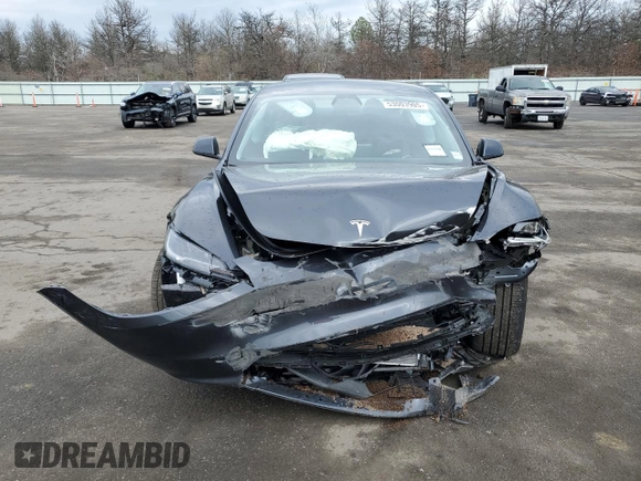 2025 Tesla Model 3 Long Range with VIN 5YJ3E1EB3SF975742, listed as a Copart auction lot 53003905 with 639 mi miles and Salvage title. Bid and sale history available at DreamBid. Image 5.