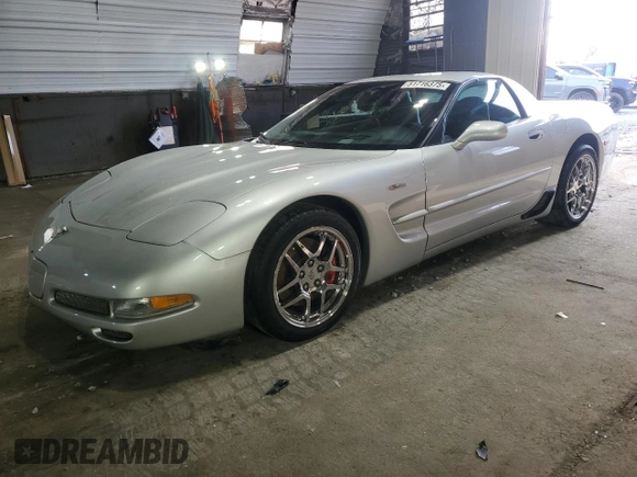 2003 Chevrolet Corvette Z06 with VIN 1G1YY12S035112586, listed as a Copart auction lot 51716375 with 0 mi miles and Salvage Title. Bid and sale history available at carsss.com. Image 1.