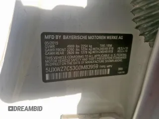 2016 BMW X3 sDrive28i with VIN 5UXWZ7C53G0M83959, listed as a Copart auction lot 52671315 with 150,326 mi miles and Clean Title. Bid and sale history available at DreamBid. Image 13.