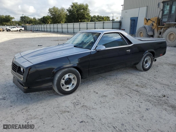 1986 Chevrolet El Camino with VIN 3GCCW80H7GS909081, listed as a Copart auction lot 76185614 with NaN miles and Salvage Title. Bid and sale history available at carsss.com. Image 1.