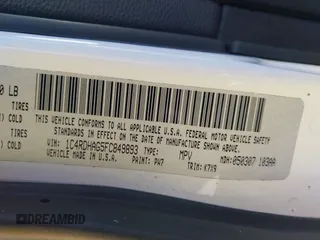2015 Dodge Durango SXT с VIN 1C4RDHAG5FC849893, выставлен на аукционе IAAI как лот 42297135 с пробегом 196 330 миль миль и . История ставок и продаж доступна на DreamBid. Изображение 9.