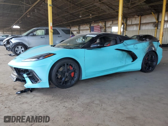 2021 Chevrolet Corvette 3LT with VIN 1G1YC3D4XM5105039, listed as a Copart auction lot 47471115 with Not provided miles and Salvage title. Bid and sale history available at DreamBid. Image 1.